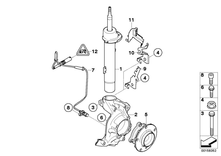 Diagram Front Spring STRUT/CARRIER/WHEEL bearing for your 2023 BMW Z4   