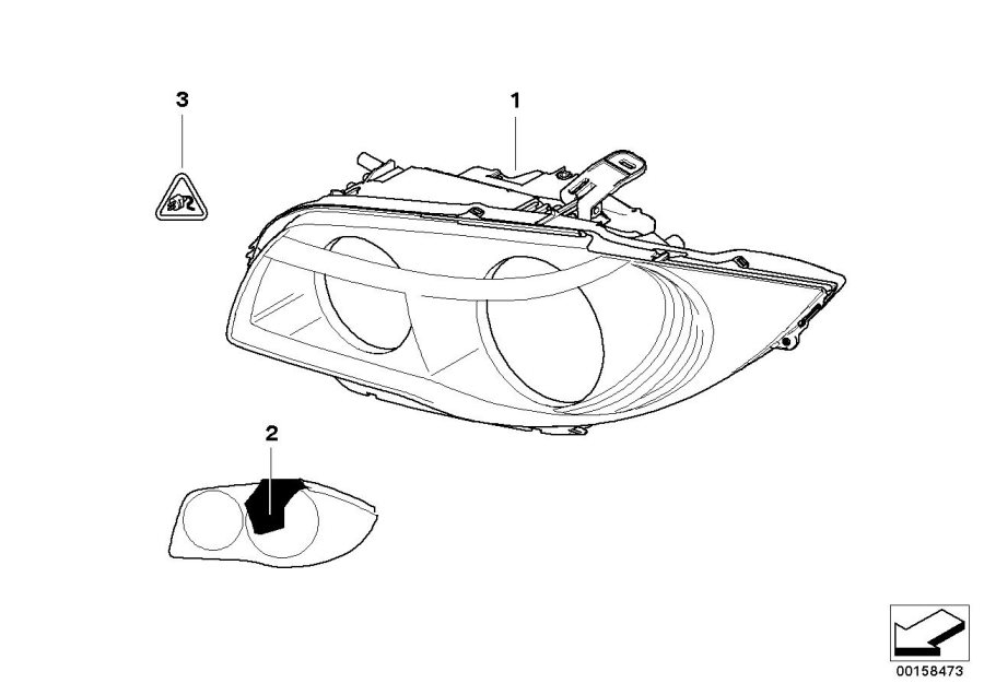 Diagram Headlight for your 1995 BMW