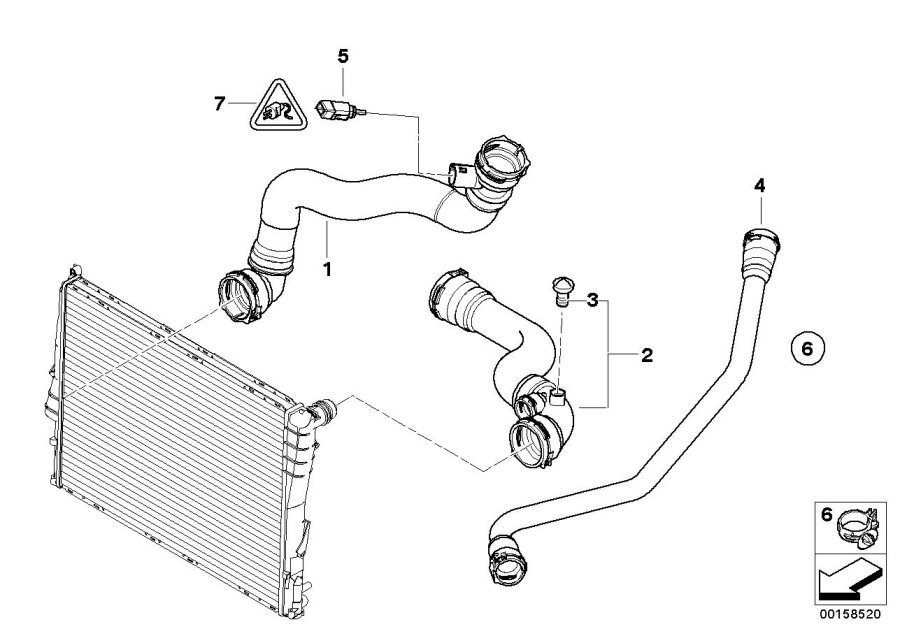 Diagram Cooling System Water Hoses for your 2018 BMW M3   