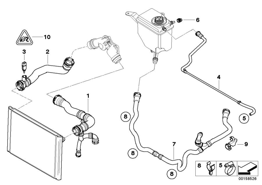 Diagram Cooling System Water Hoses for your 2009 BMW 135i   