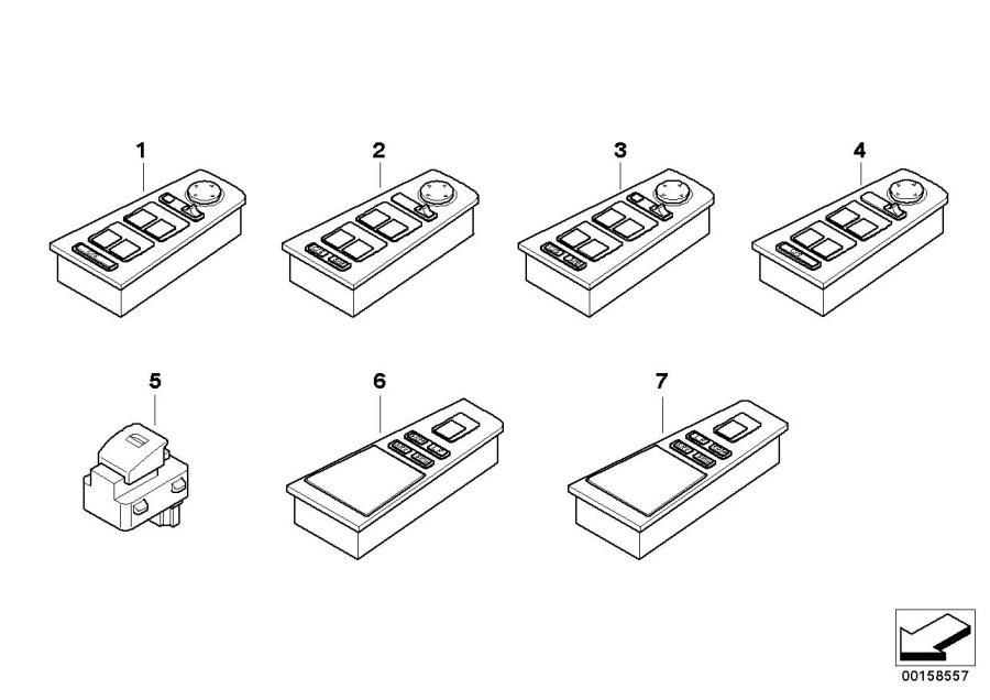 Diagram Switch F window LIFTER/MIRROR for your 2023 BMW X3  30eX 