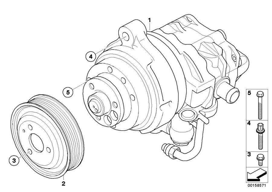 Diagram Power steering PUMP/ADAPTIVE Drive for your 2009 BMW M6   