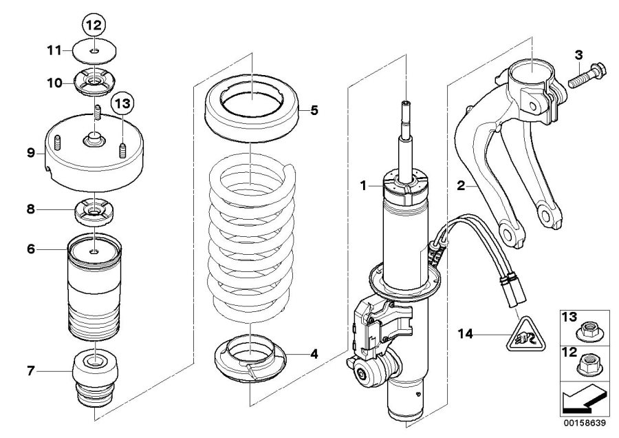 Diagram Strut front VDC / mounting parts for your BMW