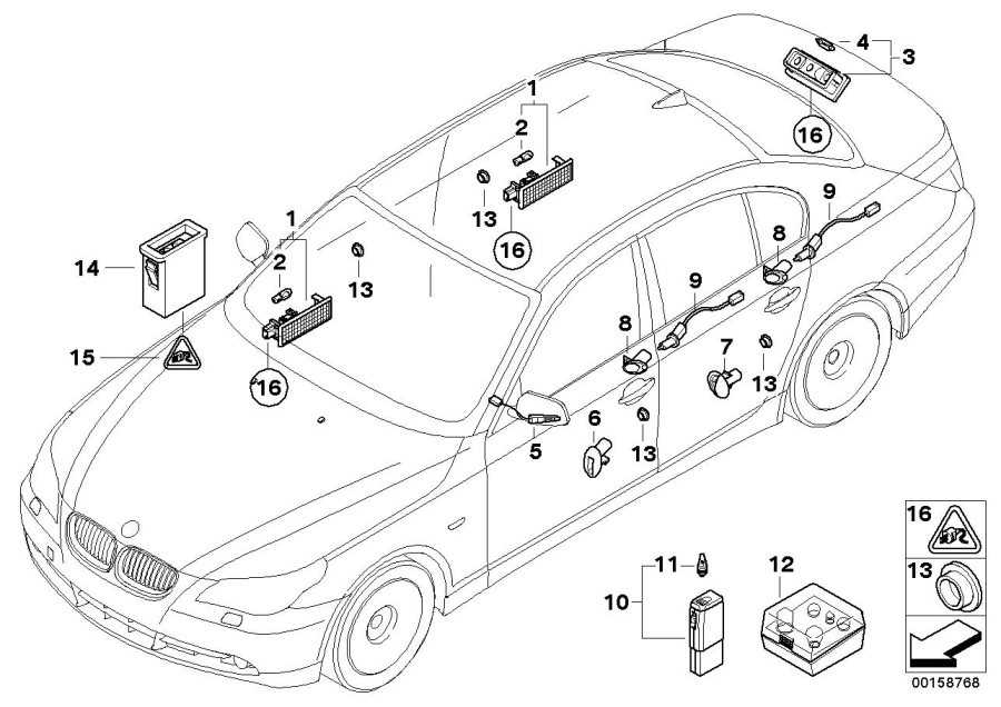 Diagram Various LAMPS/SPARE bulbs box for your 2021 BMW Z4   