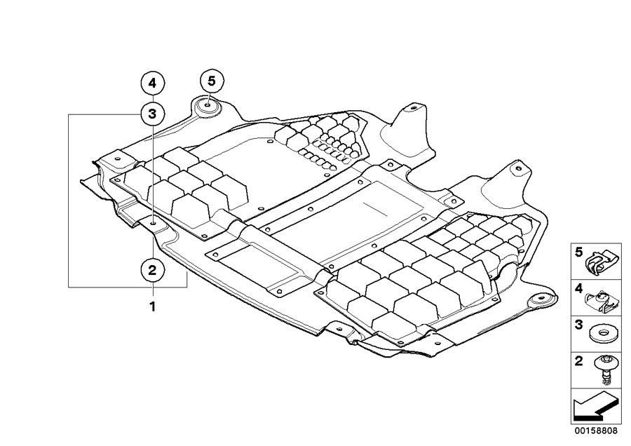 Diagram Underhood shield for your MINI