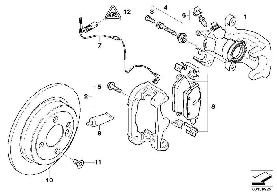 Diagram JCW Sport brakes, rear for your 2013 MINI