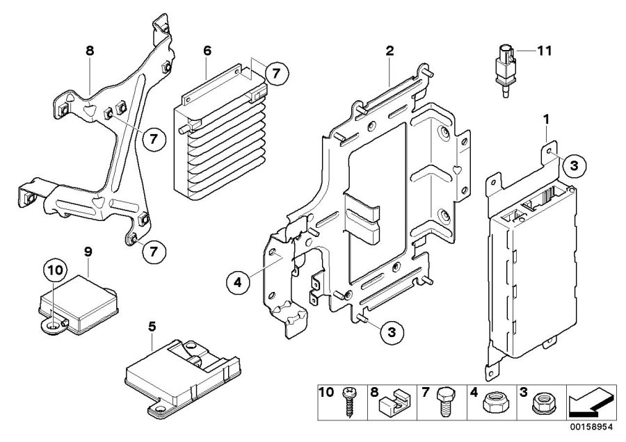 Diagram Single parts sa 639, trunk for your 2011 BMW M3   