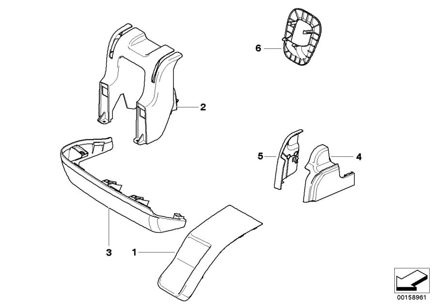 Diagram Seat, rear, seat trim covers for your BMW