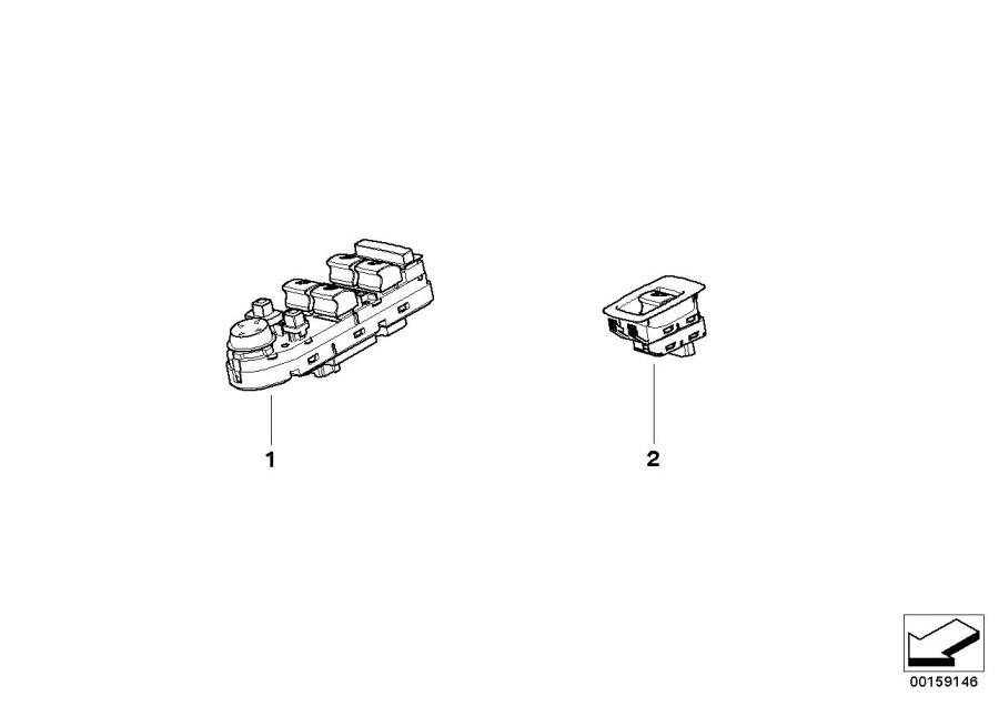 Diagram Switch window lifter for your BMW