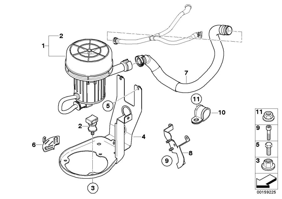 Diagram Emission control-air pump for your BMW