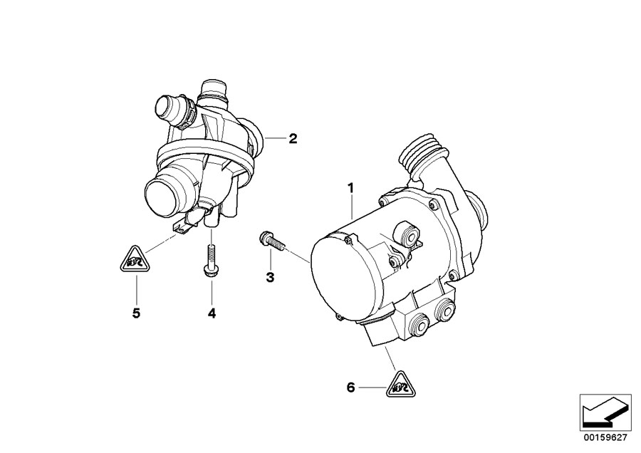 Diagram Waterpump - Thermostat for your 2010 BMW 135i   