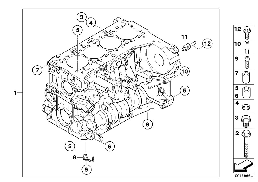 Diagram Engine block for your BMW X3  