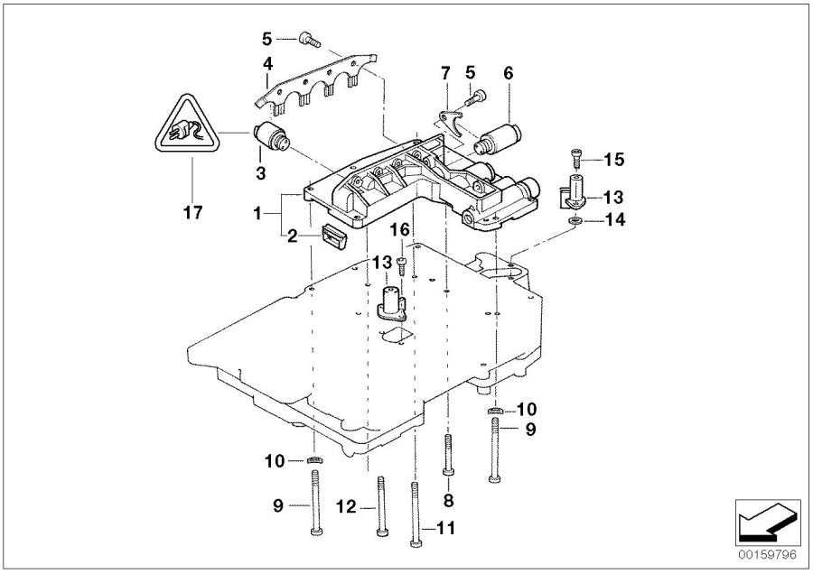 Diagram A5S310Z MOUNTING PARTS CONTROL UNIT for your BMW X2  