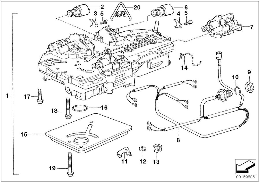 Diagram ZF 4HP22/24-EH CONTROL UNIT+ATTACH.PARTS for your BMW X2  