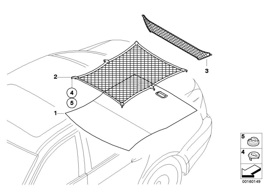 Diagram Retrofit: boot/trunk floor net for your BMW 230iX  