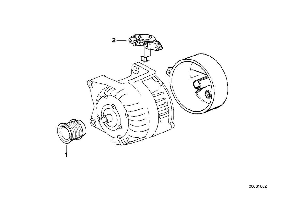 Diagram Alternator parts 90A for your BMW M6  