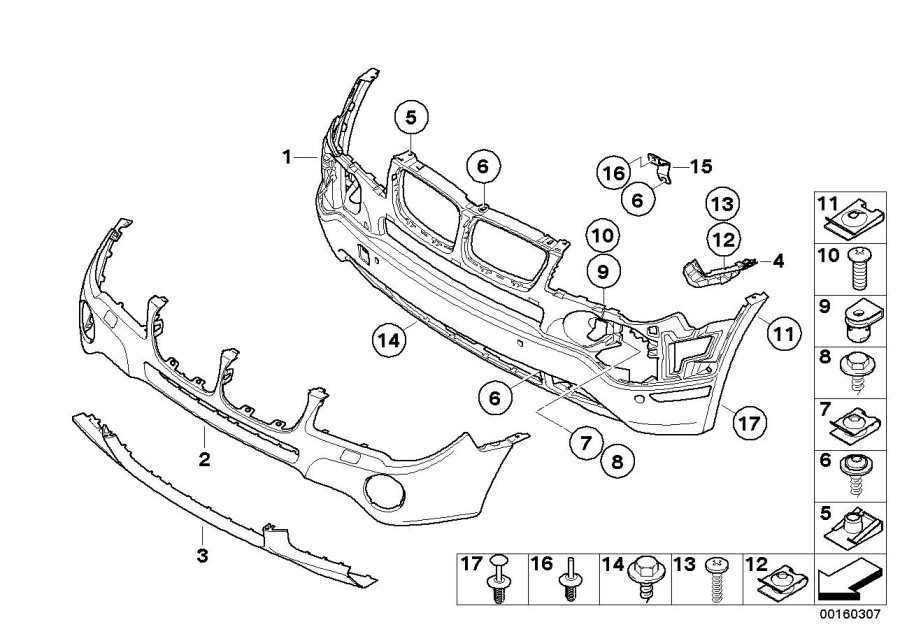 Diagram Trim cover, front for your 2007 BMW M6   