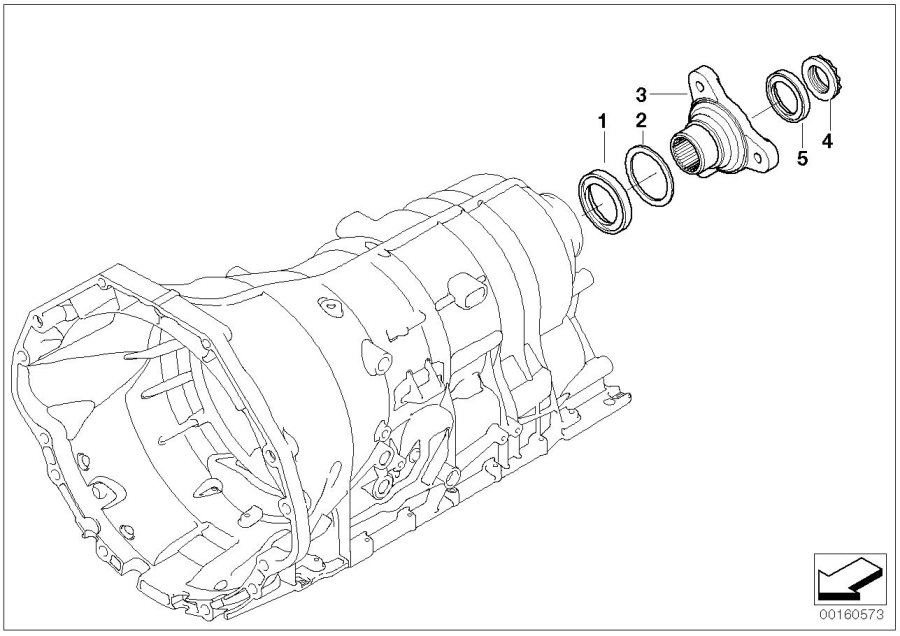 Diagram GA6HP26Z output for your 2007 BMW 535xi   