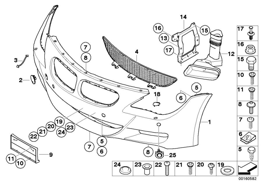 Diagram M Trim, front for your 2004 BMW 645Ci Convertible  