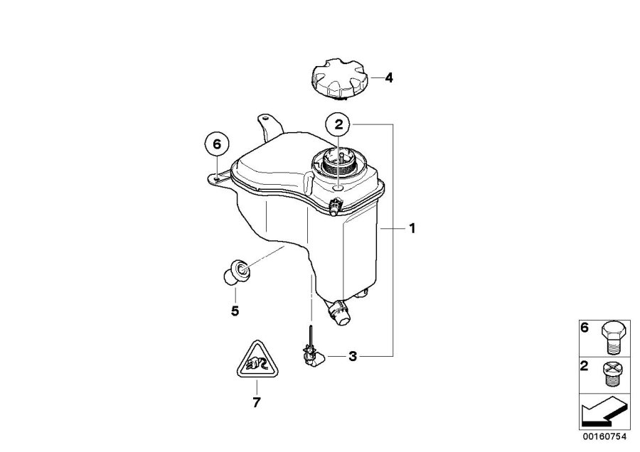 Diagram Expansion tank for your 2016 BMW 330e   