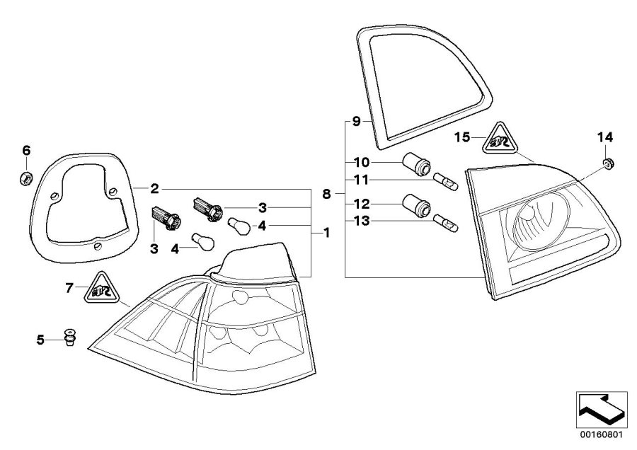 Diagram Rear light for your 1996 BMW