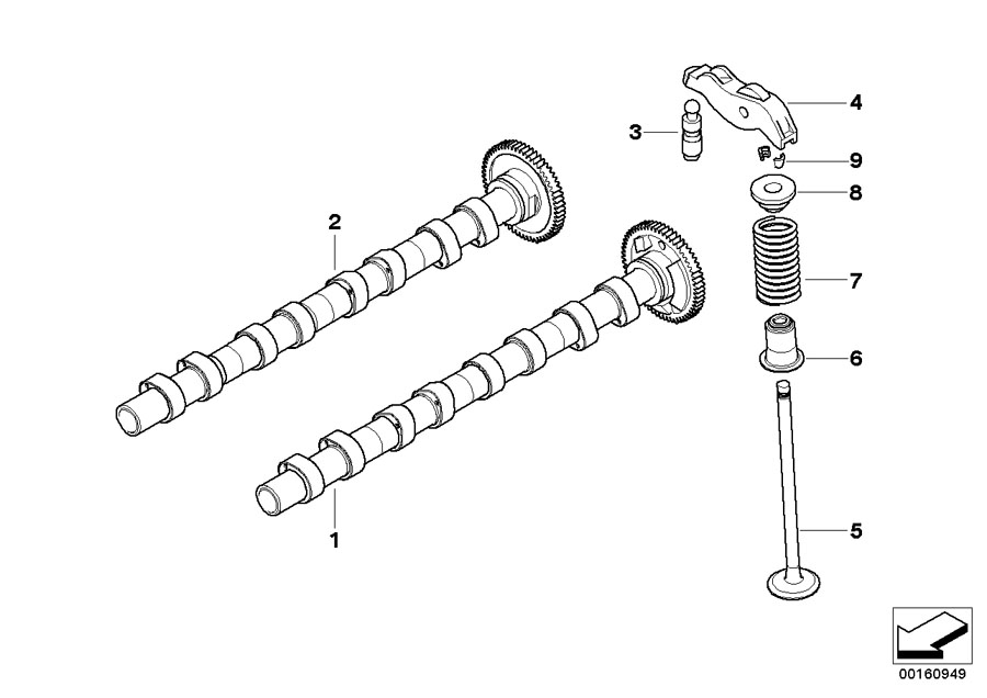 Diagram TIMING AND VALVE TRAIN-CAMSHAFT for your BMW