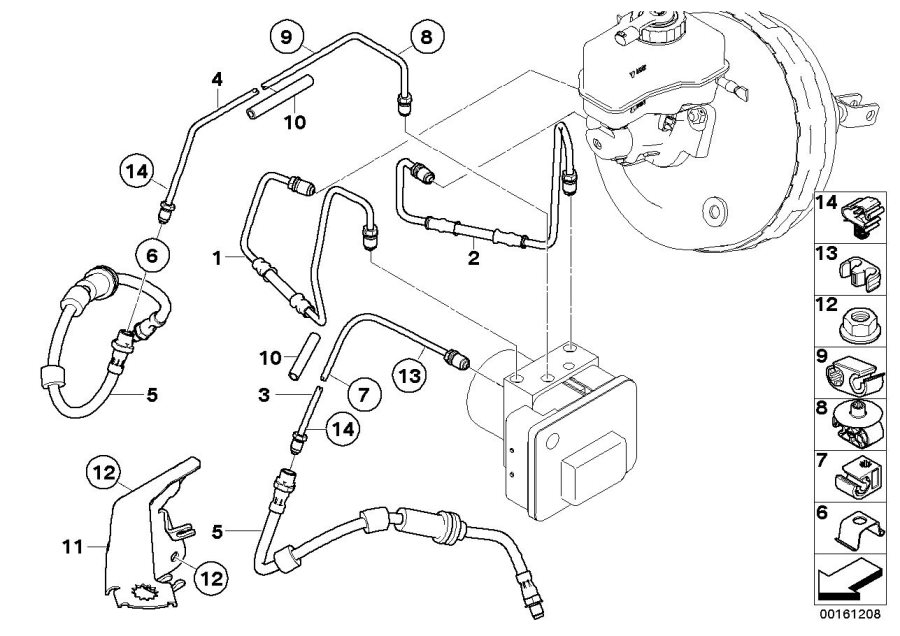 Diagram Brake pipe, front for your BMW