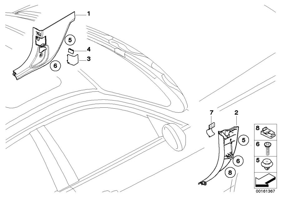 Diagram Trim panel leg room for your 2016 BMW 650iX   