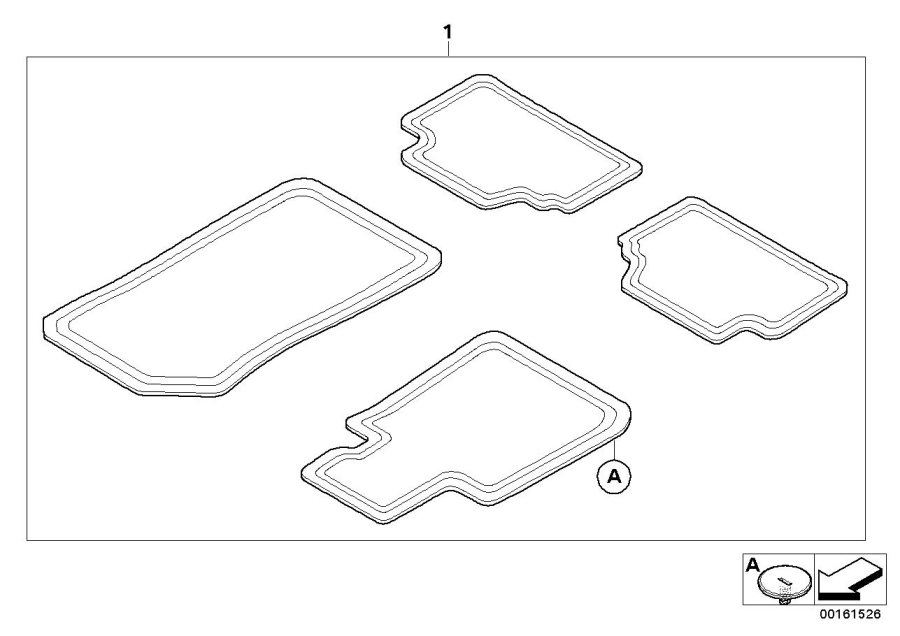 Diagram FLOOR MATS CITY for your BMW M3  