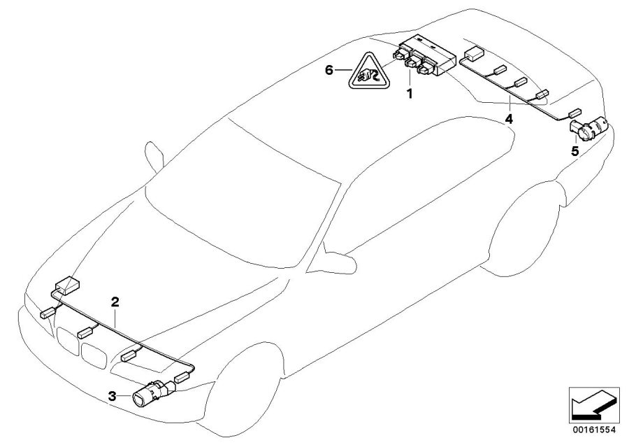 Diagram Park Distance Control (pdc) for your 2005 BMW 545i   