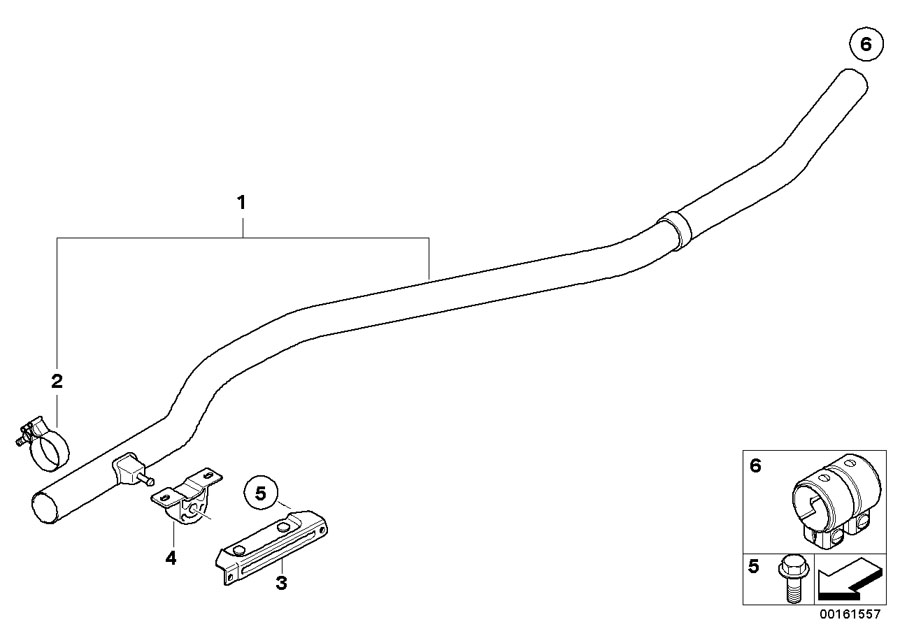 Diagram Front muffler for your BMW 530e  