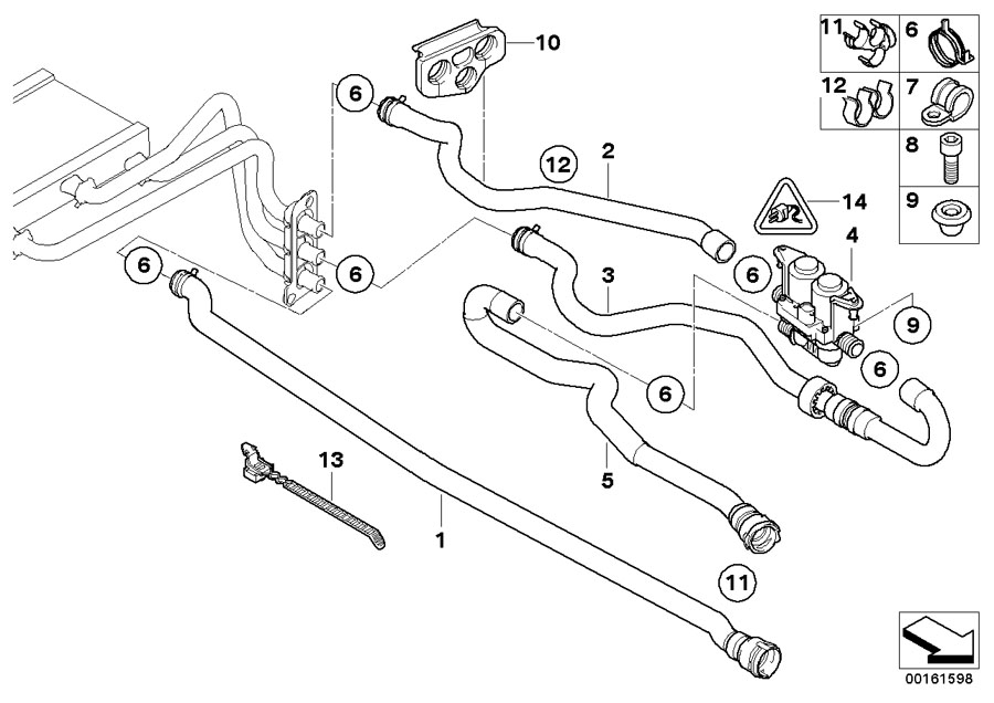 Diagram Water VALVE/WATER hose ihka High for your BMW M2 CS Racing  