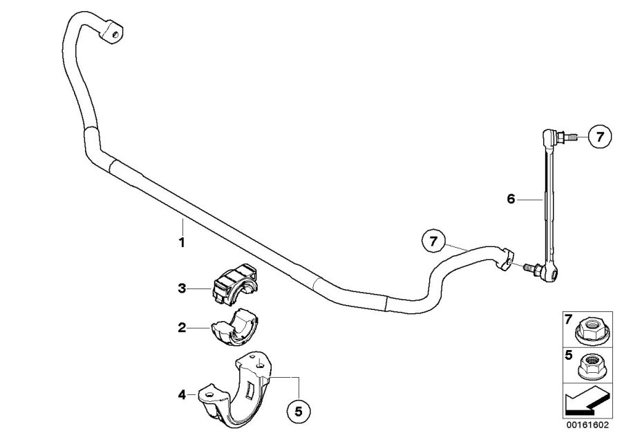 Diagram Stabilizer, front for your BMW Z4  