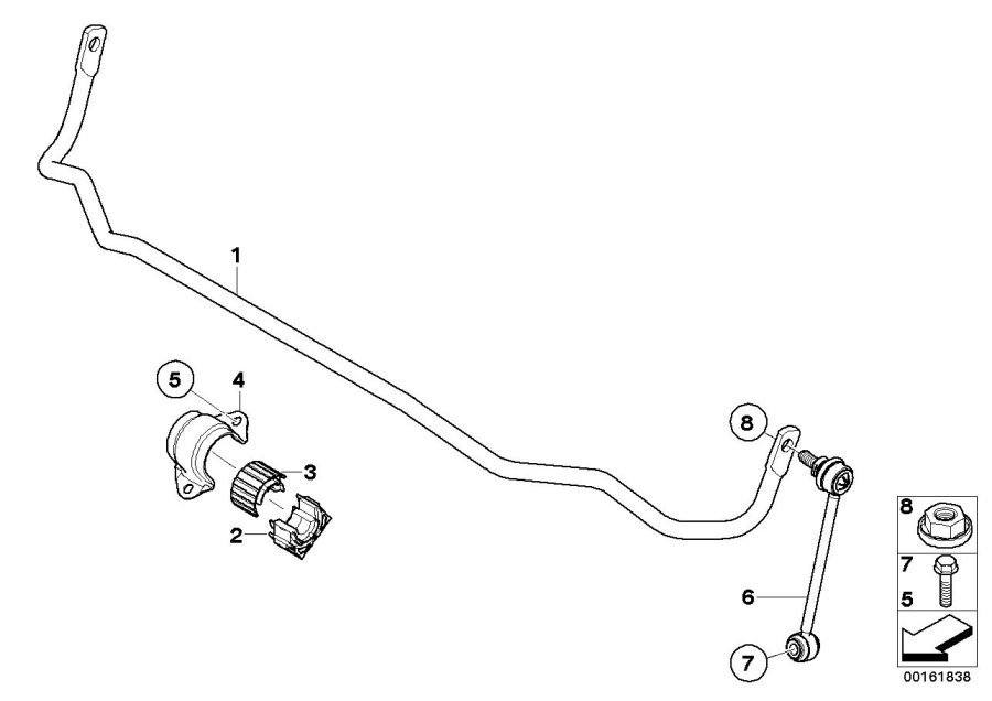 Diagram Stabilizer, rear for your BMW Z4  