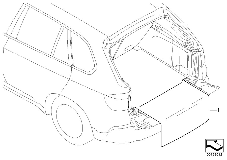 Diagram Protective mat for loading edge for your BMW