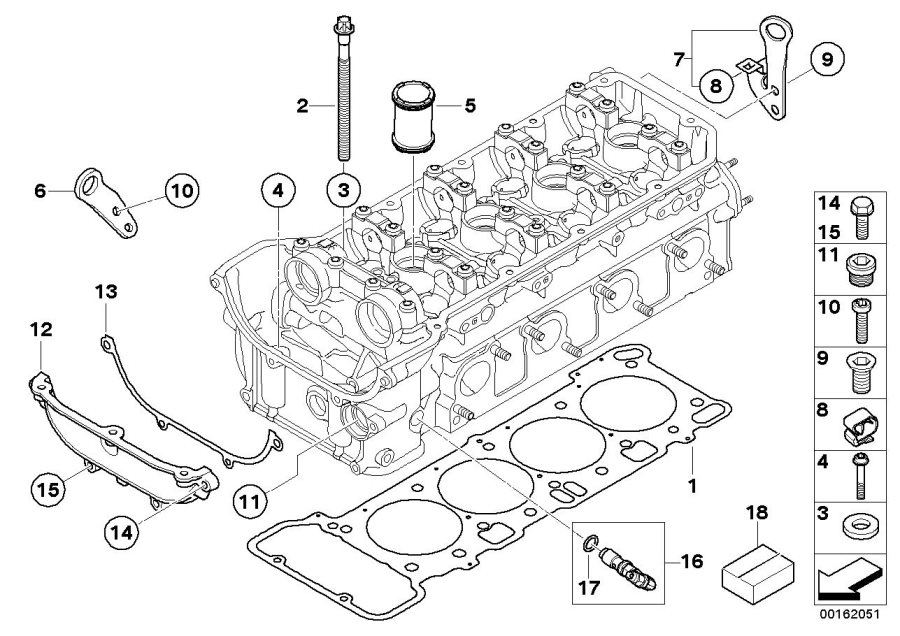 Diagram Cylinder Head Attached Parts for your 2015 BMW 428iX   