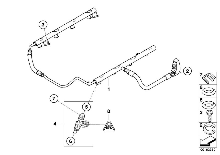 Diagram VALVES/PIPES of fuel injection system for your 2011 BMW Alpina B7   