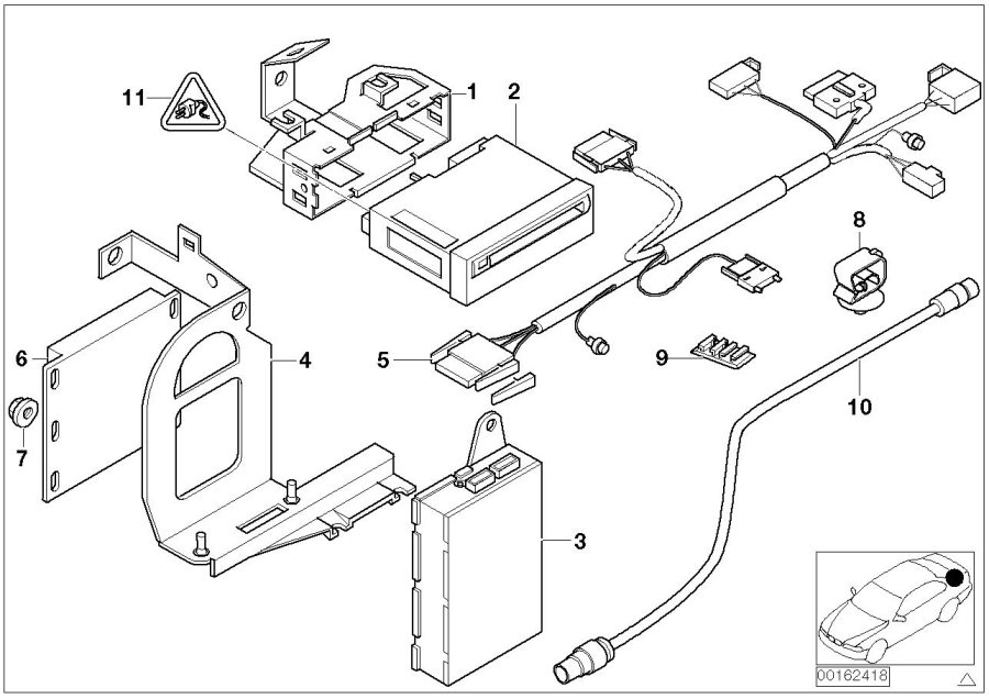 Diagram Navigation SYSTEM/VIDEO module for your 1988 BMW M6   