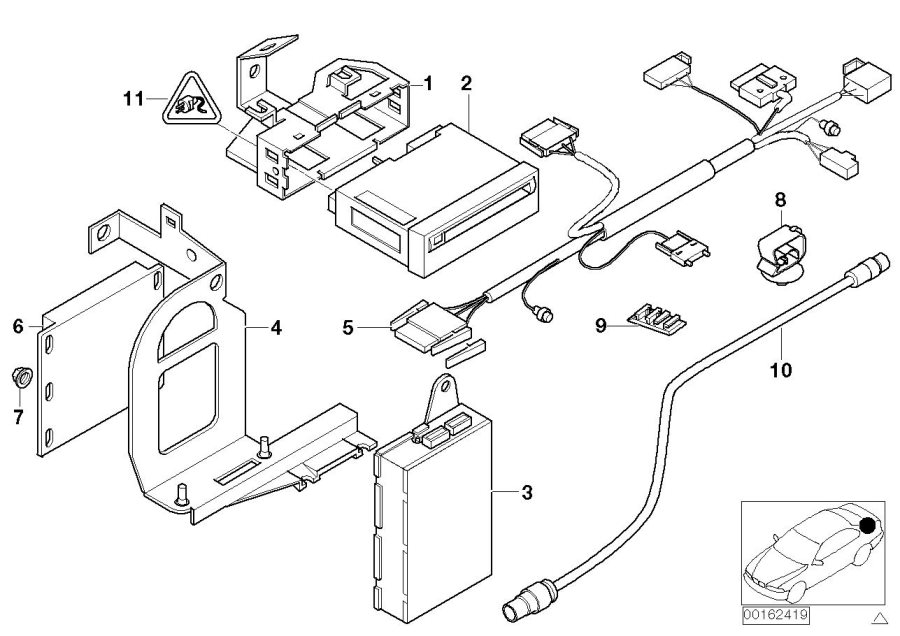 Diagram Navigation SYSTEM/VIDEO module for your 1988 BMW M6   