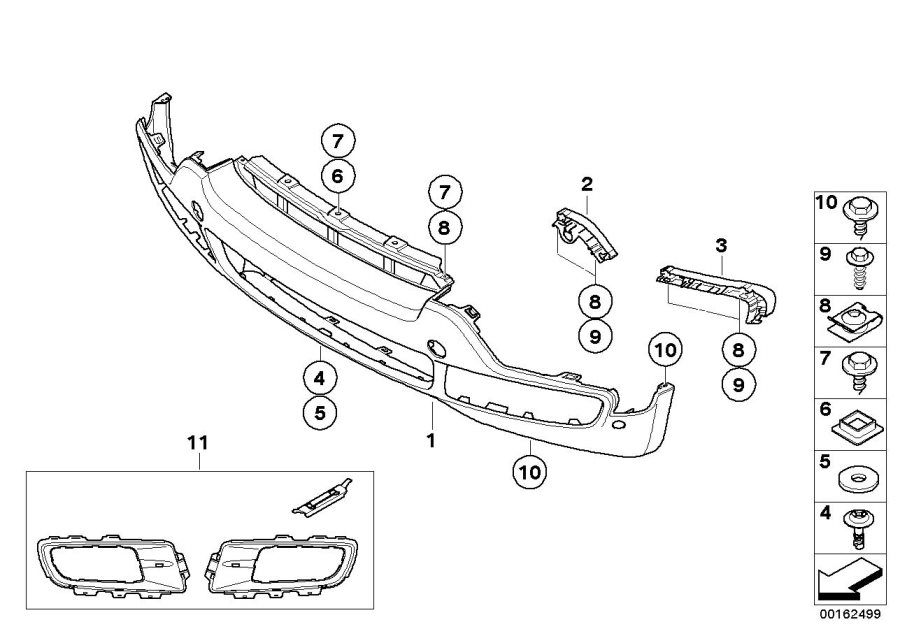 Diagram Trim cover, front for your 2011 BMW 650i   