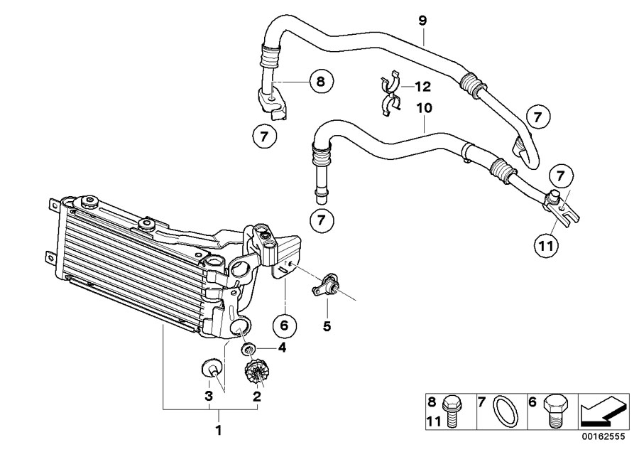 Diagram Engine oil COOLER/OIL cooler line for your 2015 BMW 428iX   
