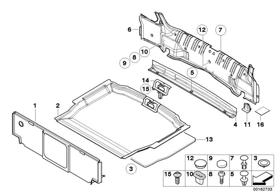 Diagram Trunk trim panel for your 2023 BMW X3  30eX 