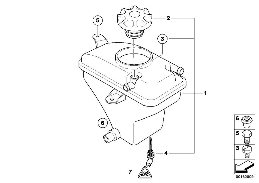 Diagram Expansion tank for your 2016 BMW 330e   