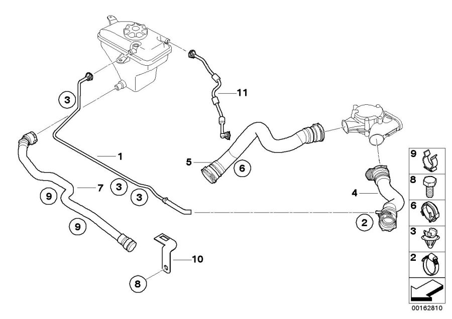 Diagram Cooling System Water Hoses for your 2019 BMW Z4   