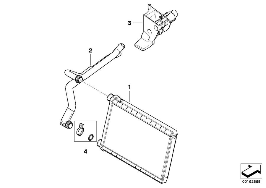 Diagram Heater radiator for your 2014 BMW M6   