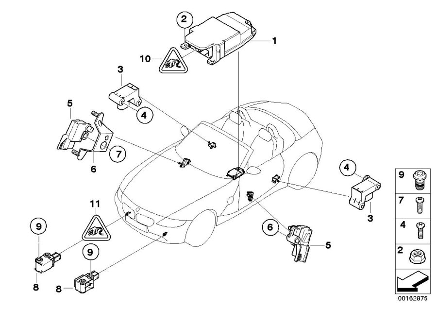 Diagram Electric parts airbag for your 2023 BMW X3  30eX 