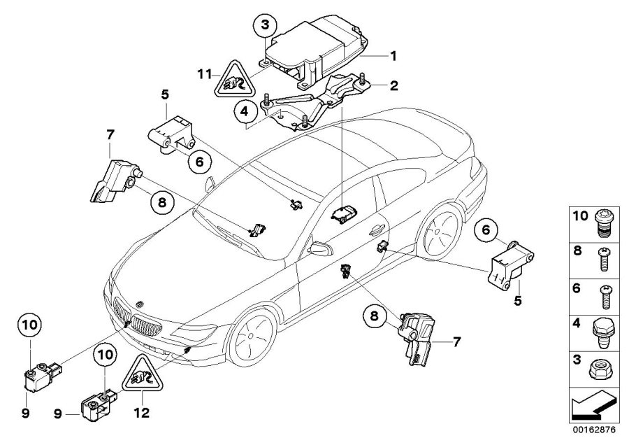 Diagram Electric parts airbag for your 2006 BMW M3   