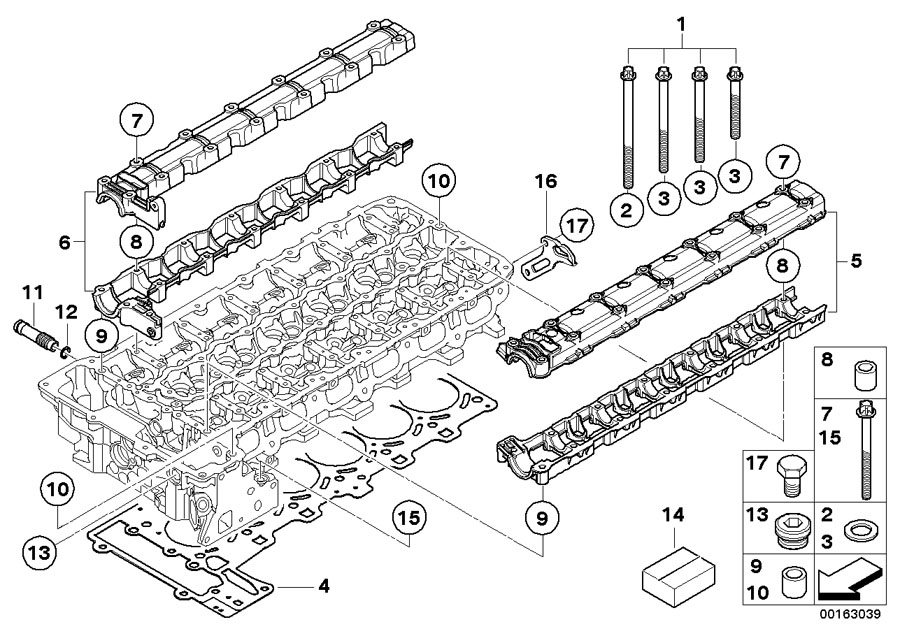 Diagram Cylinder Head Attached Parts for your 2015 BMW 740i   