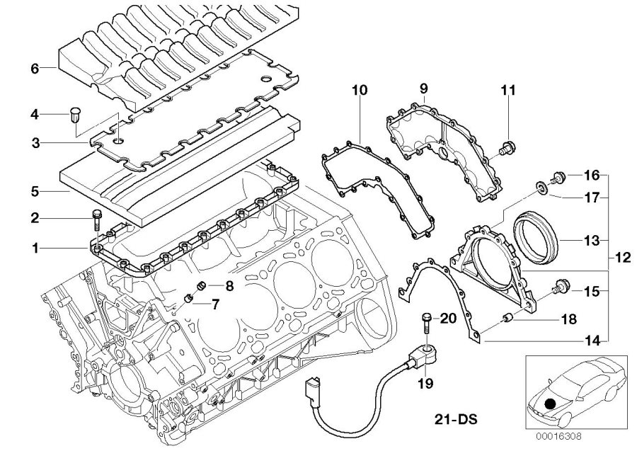 Diagram Engine Block Mounting Parts for your 2014 BMW 528i   