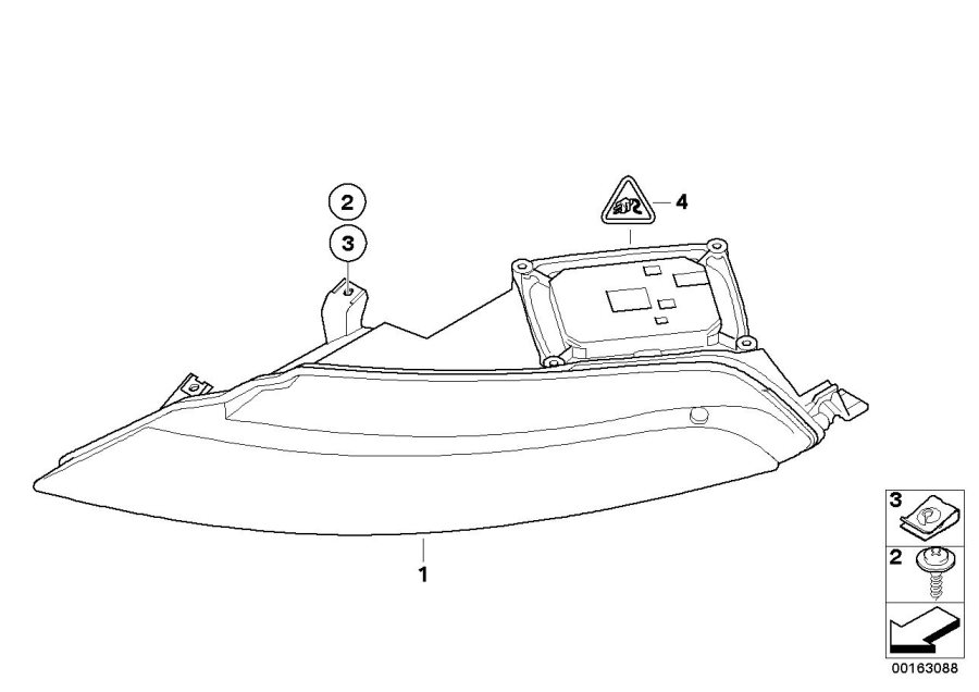 Diagram Front turn indicator for your BMW